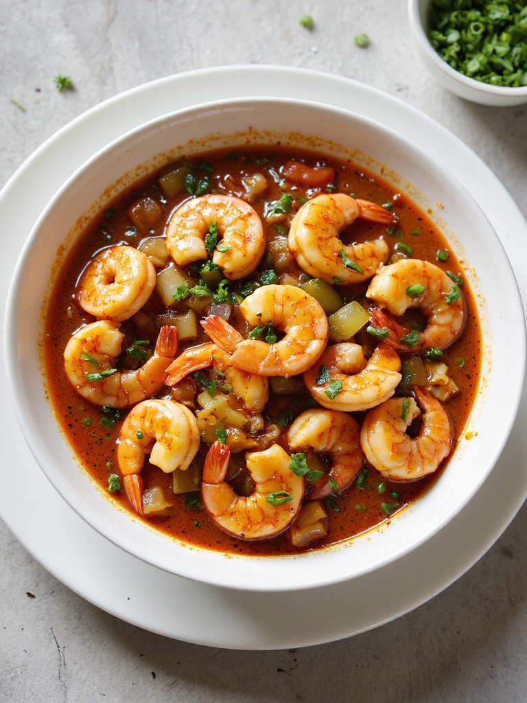 stovetop creole shrimp over rice