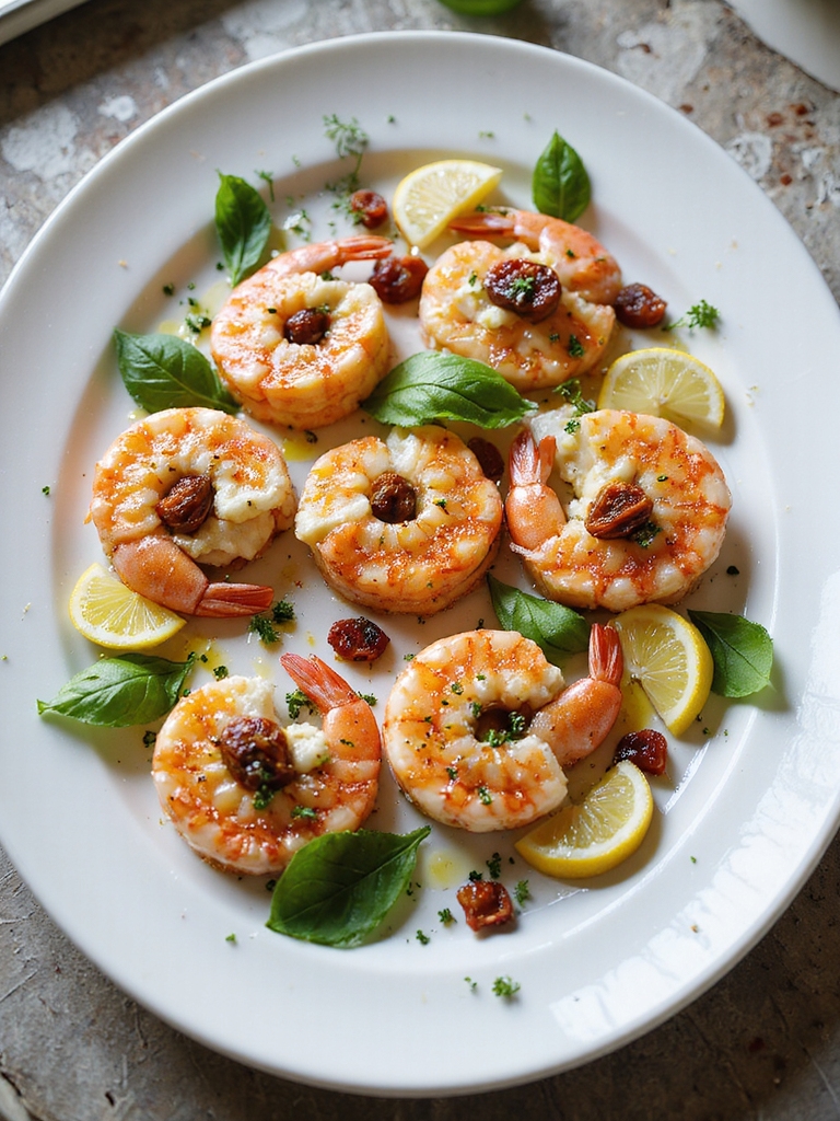 sun dried tomato goat stuffed shrimp
