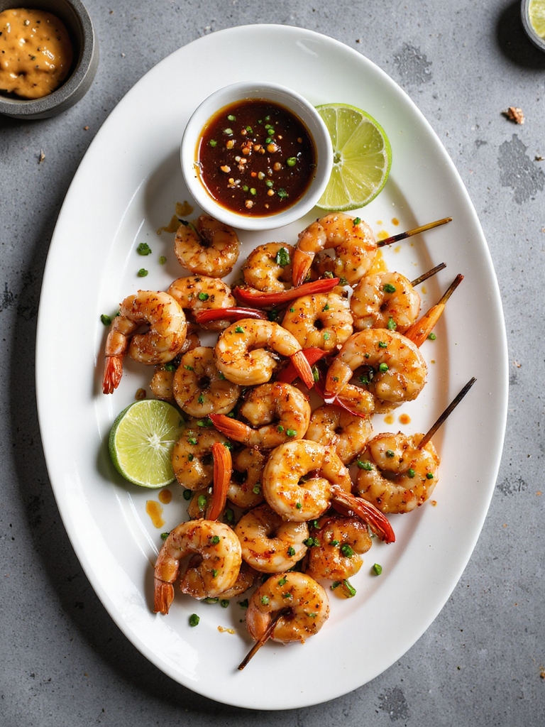 sweet chili honey shrimp kabobs
