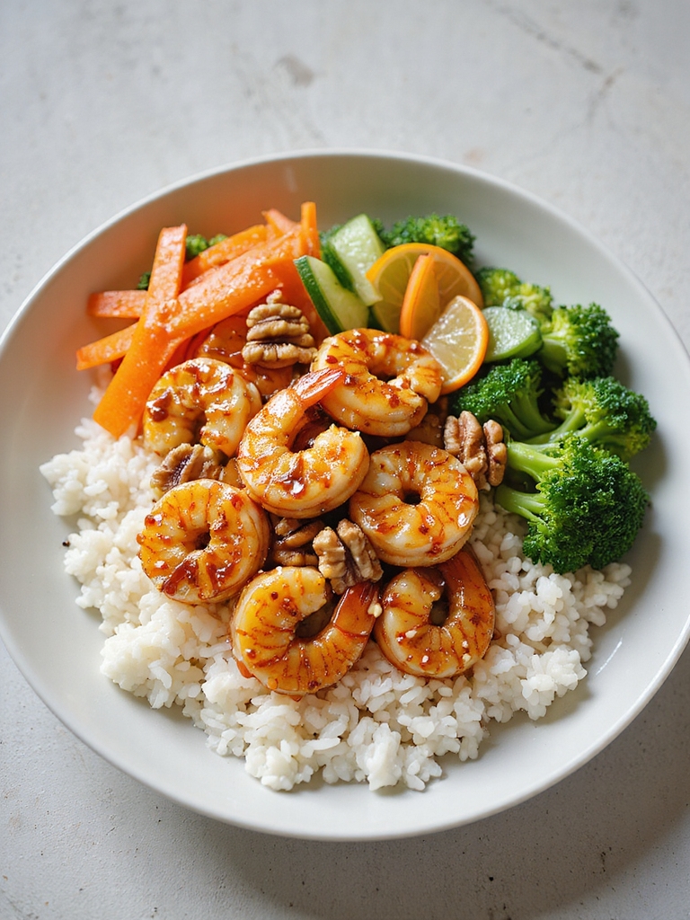 sweet creamy honey walnut shrimp
