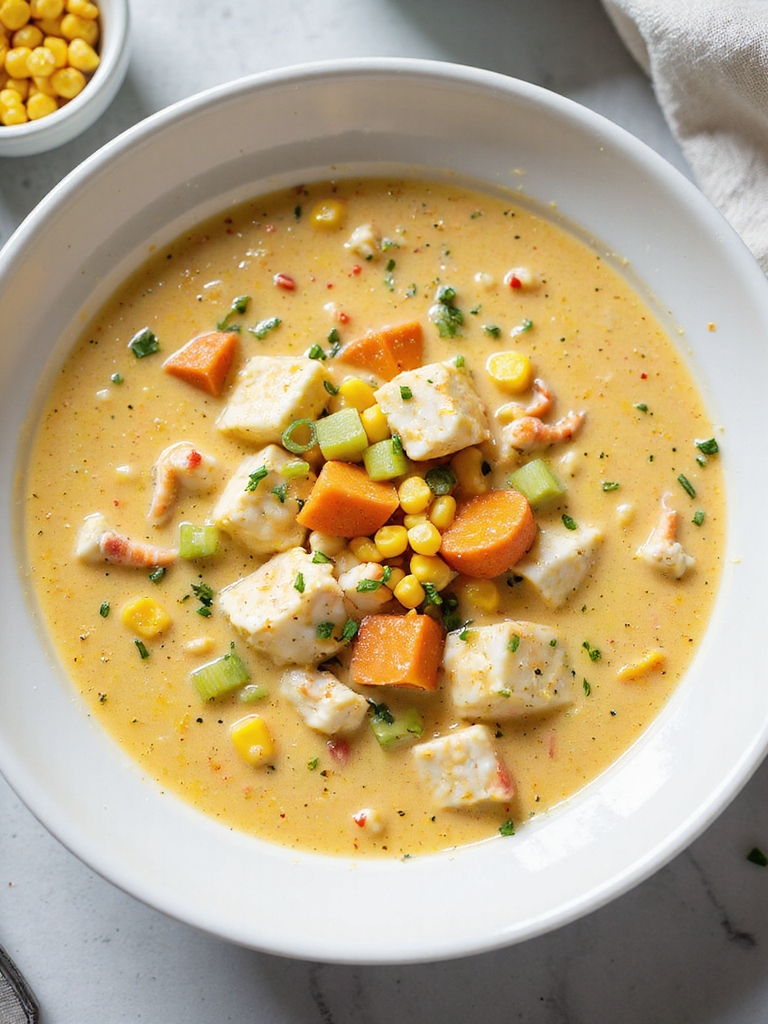 sweet creamy seafood comfort