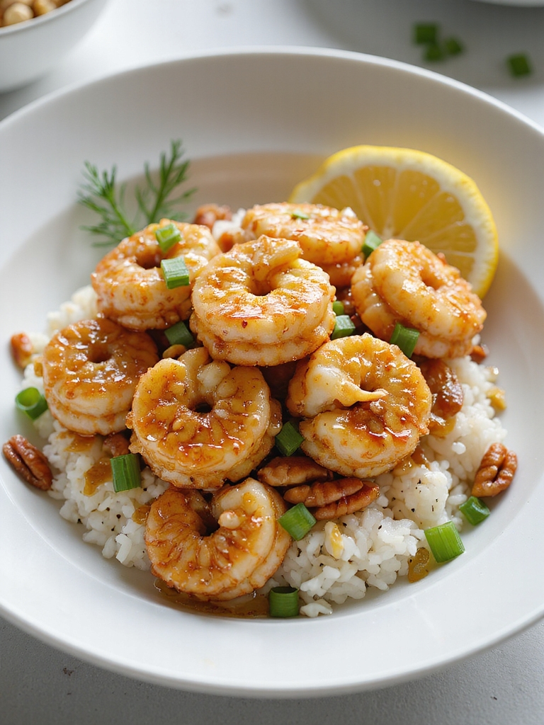 sweet crunchy honey walnut shrimp