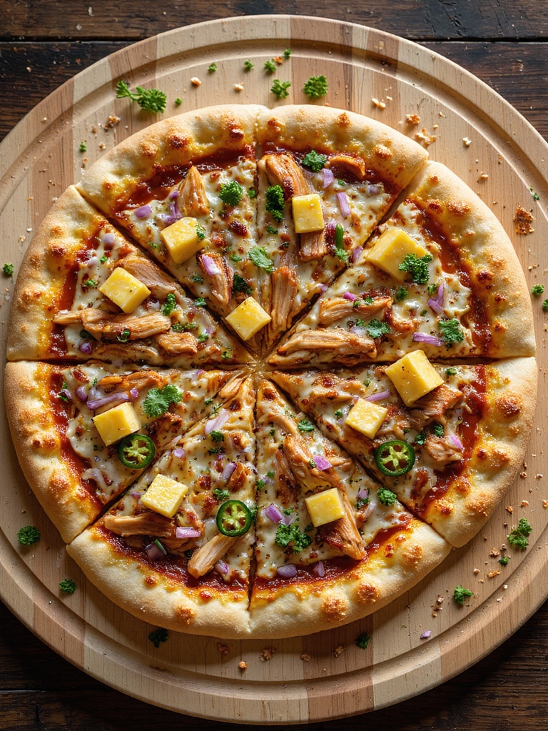 sweet heat bbq pineapple flatbread