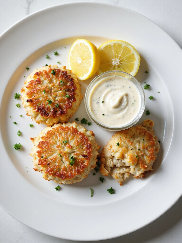 sweet lump crab cakes with lemon