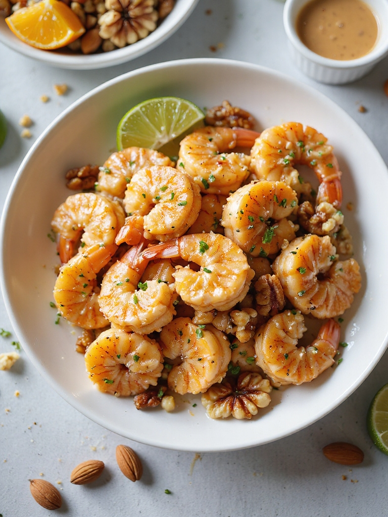 sweet sauced crunchy shrimp variations