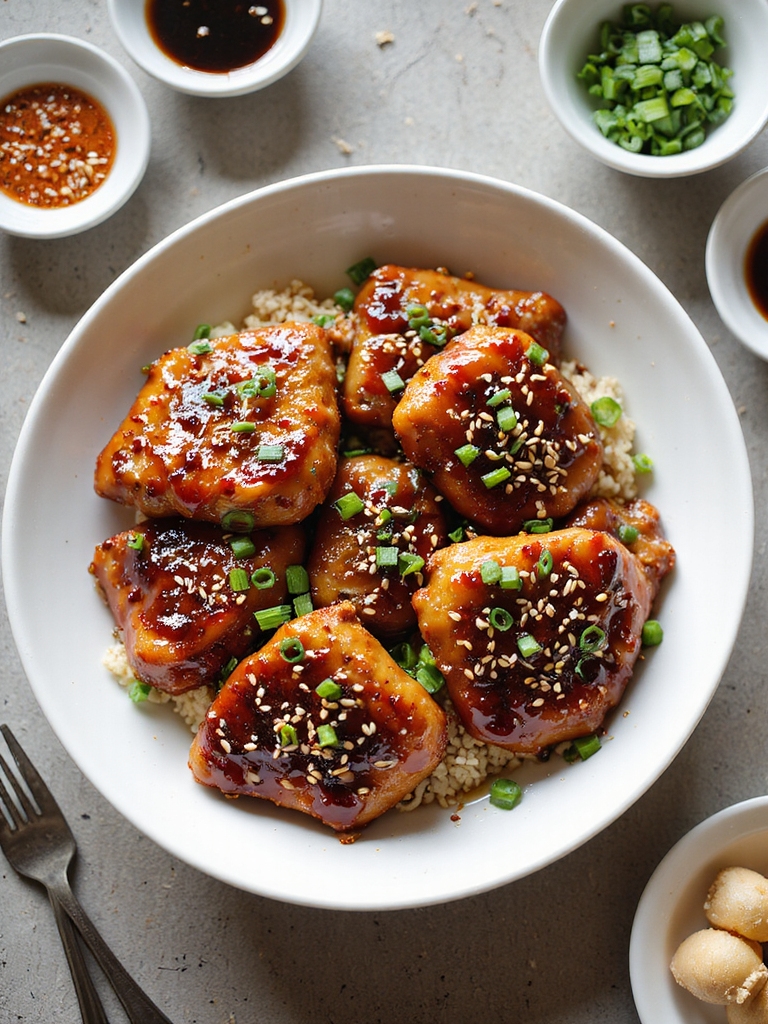 sweet savory umami gochujang chicken
