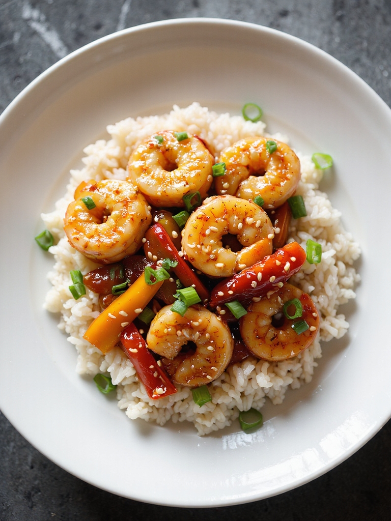 sweet spicy honey sriracha shrimp