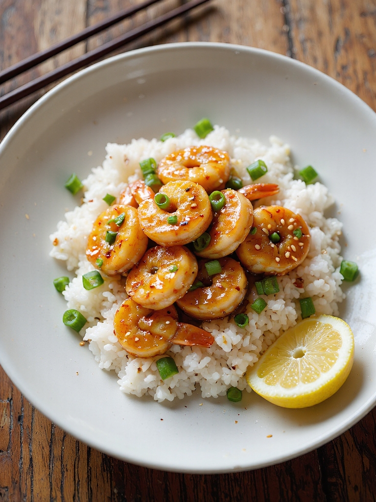 sweet sticky honey garlic shrimp