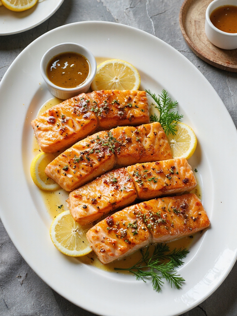 sweet tangy glazed salmon technique