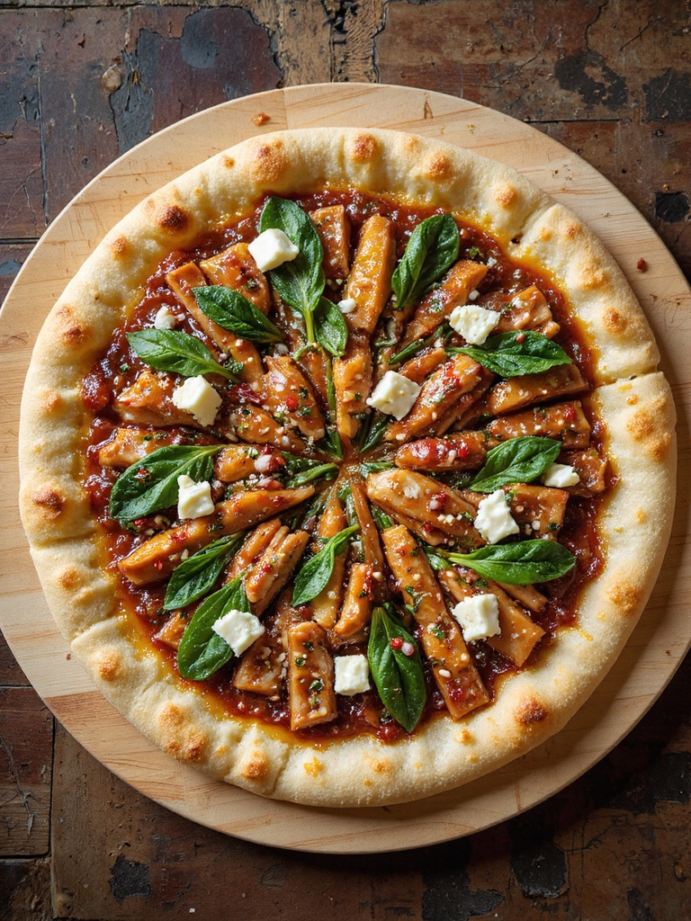 tangy bbq chicken flatbread