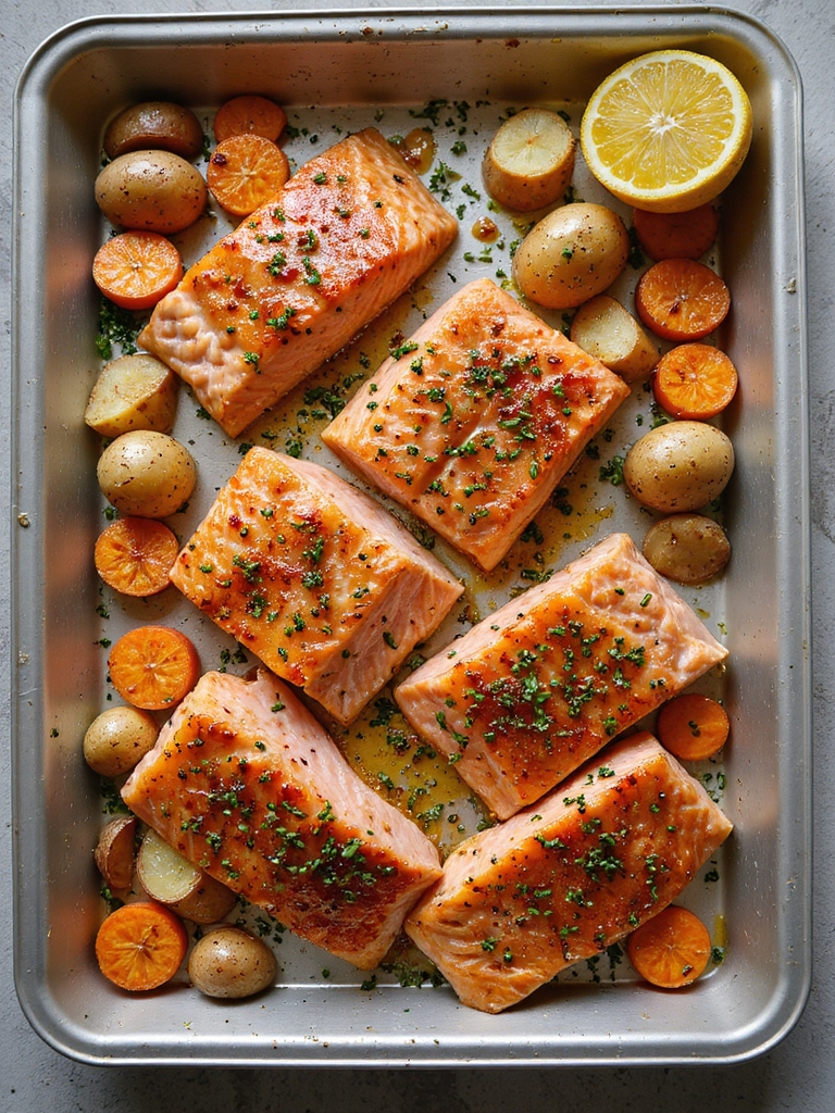 ten quick healthy sheet pan salmon