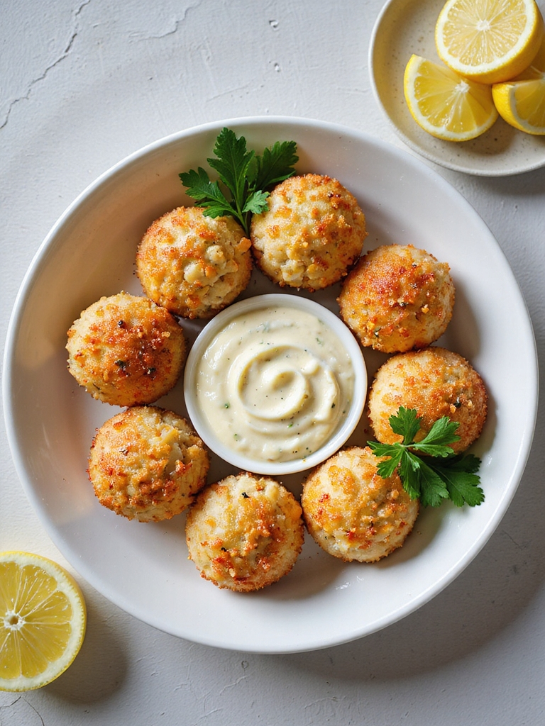 tender golden lump crabballs