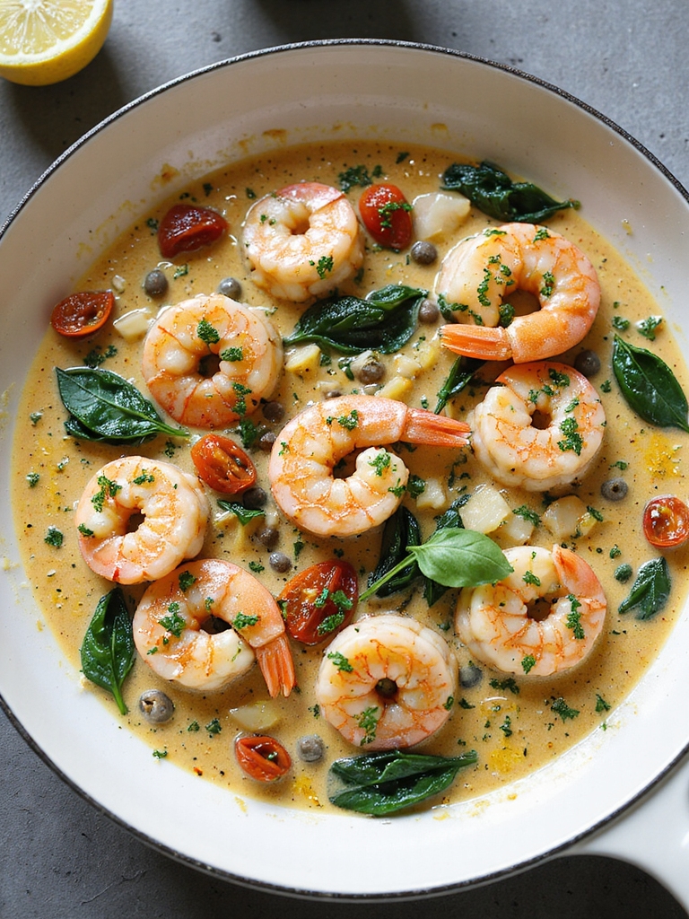tender shrimp silky sauce