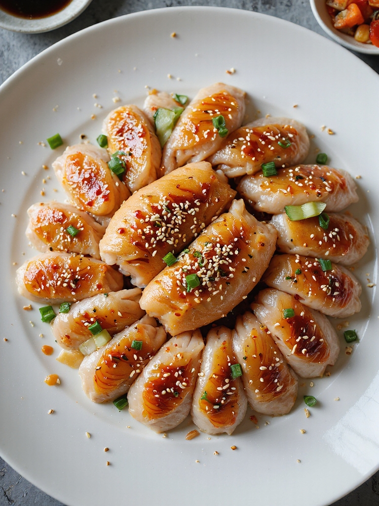 teriyaki glazed fish rolls