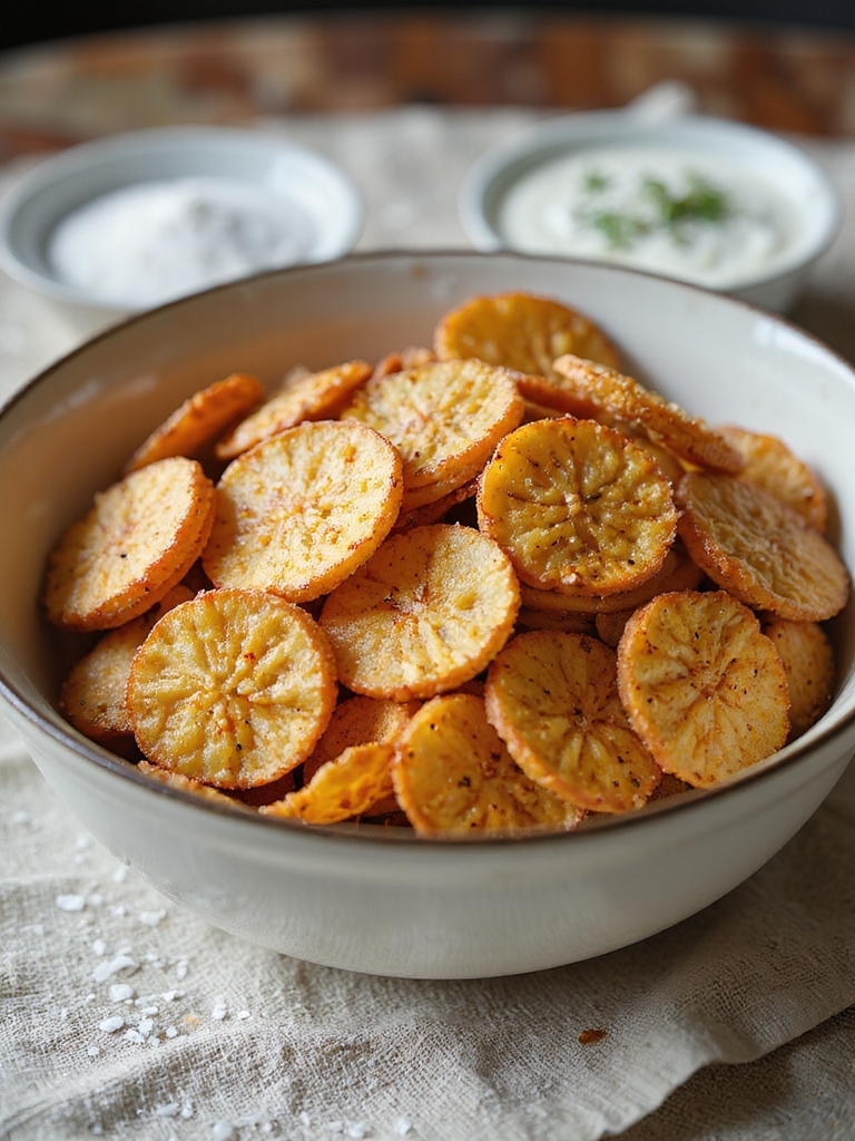 thin crunchy addictive air fried chips