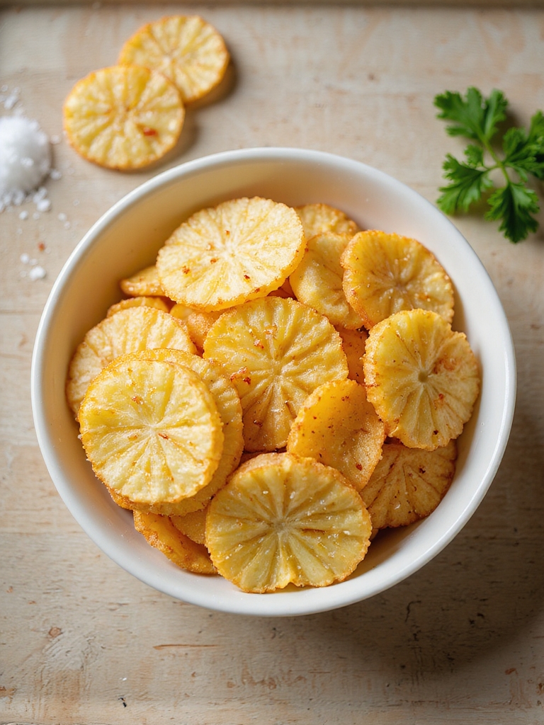 thin oiled single layer crisps