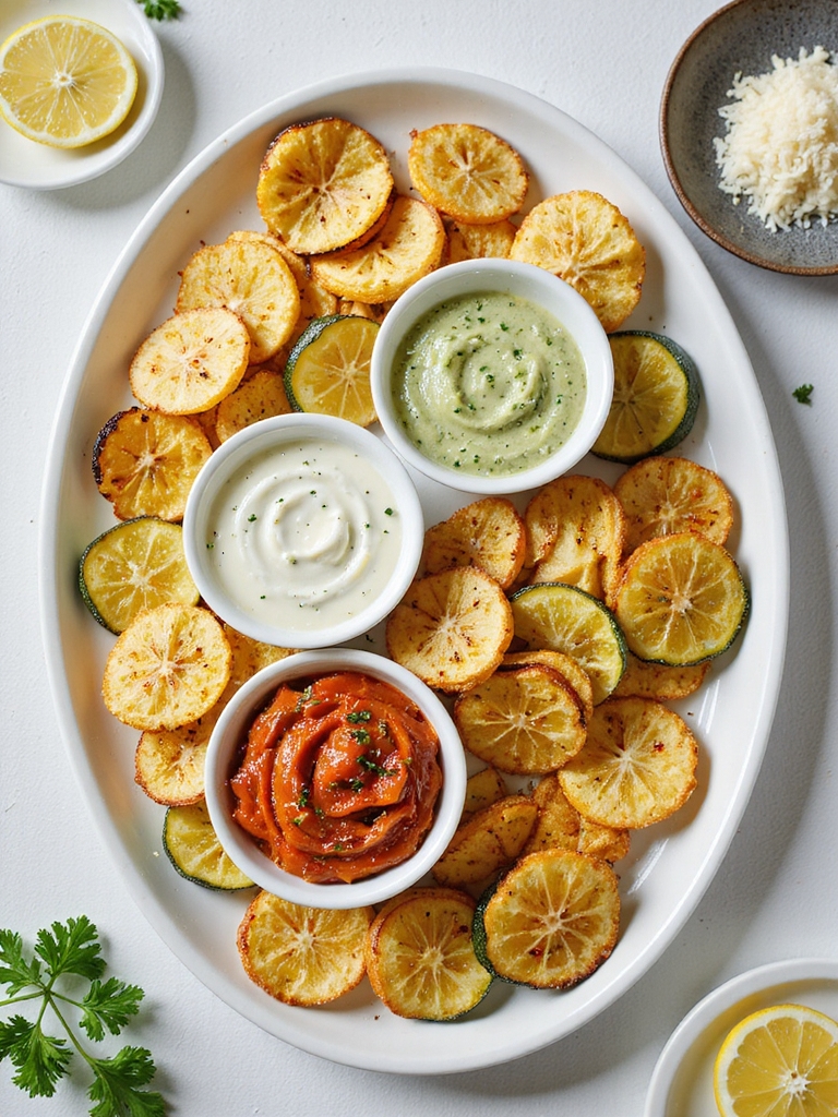 trio of flavorful chilled dips