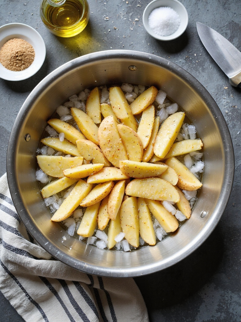 ultra thin soaked crisp fries