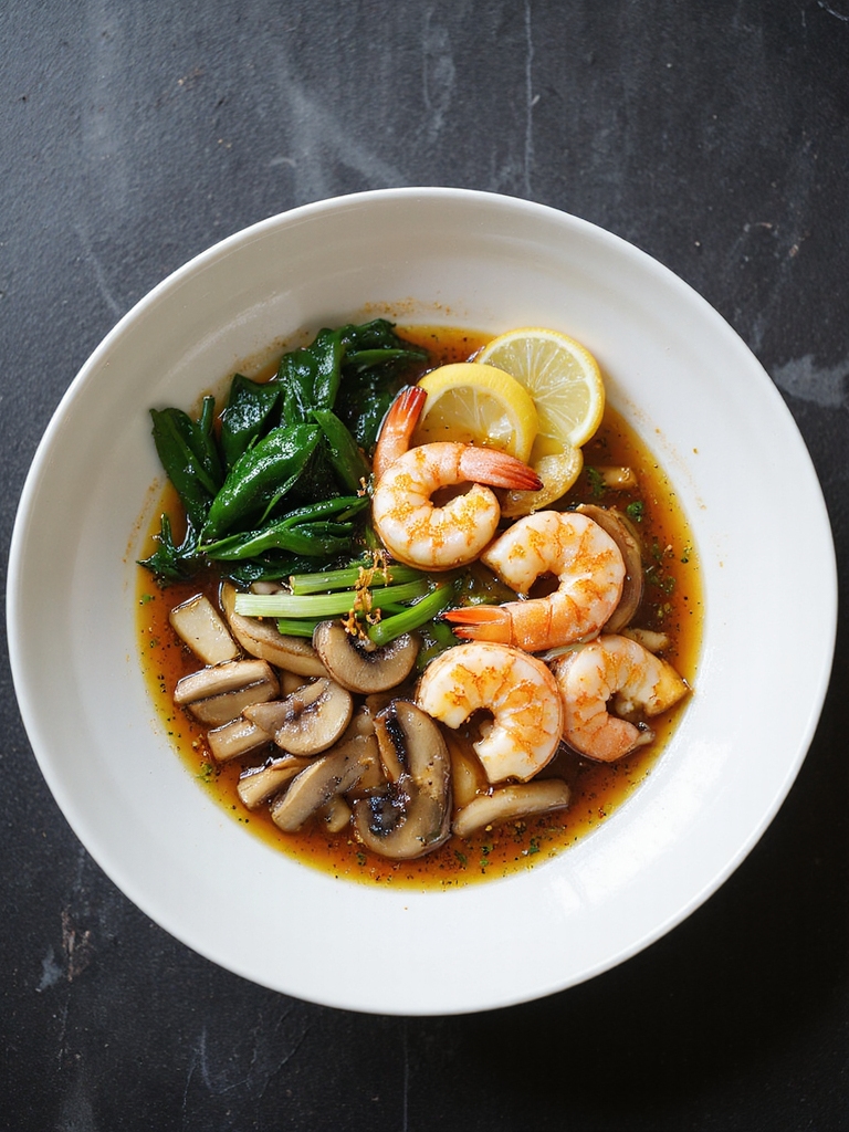 umami shrimp mushroom broth