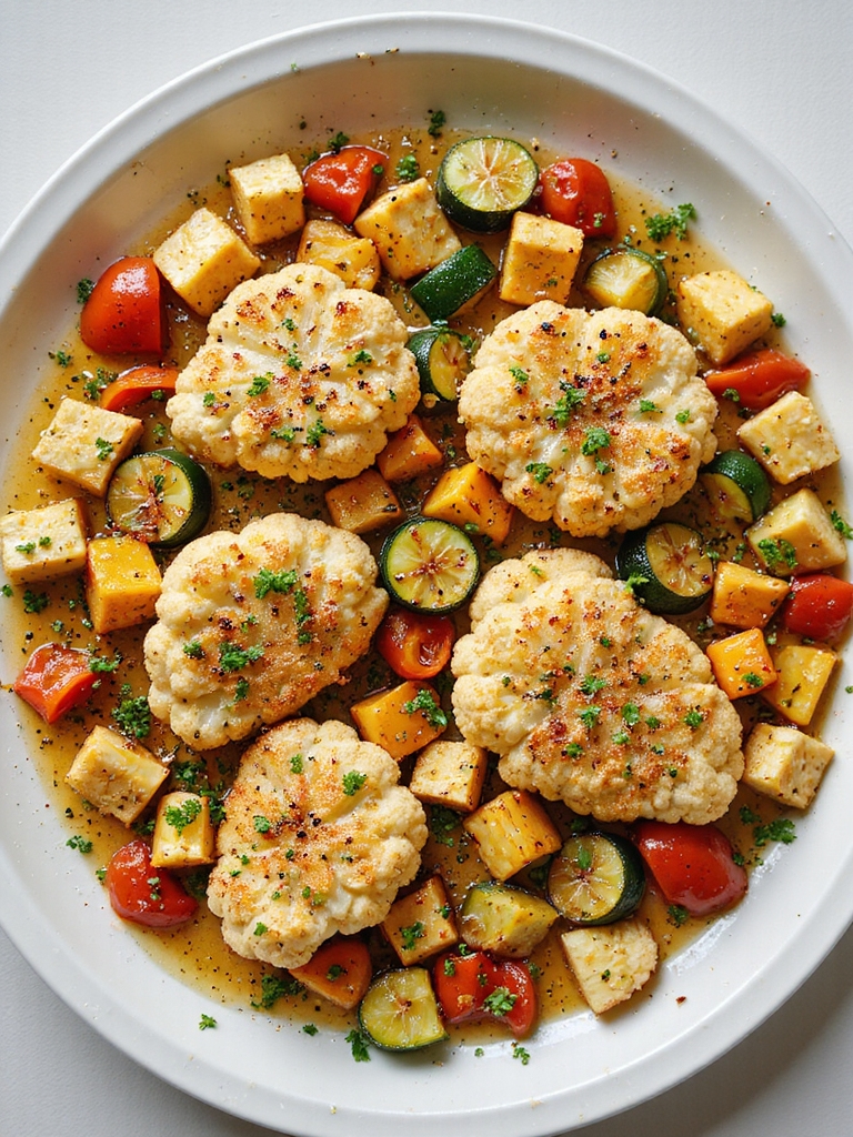 vegetarian low carb sheet pan boil