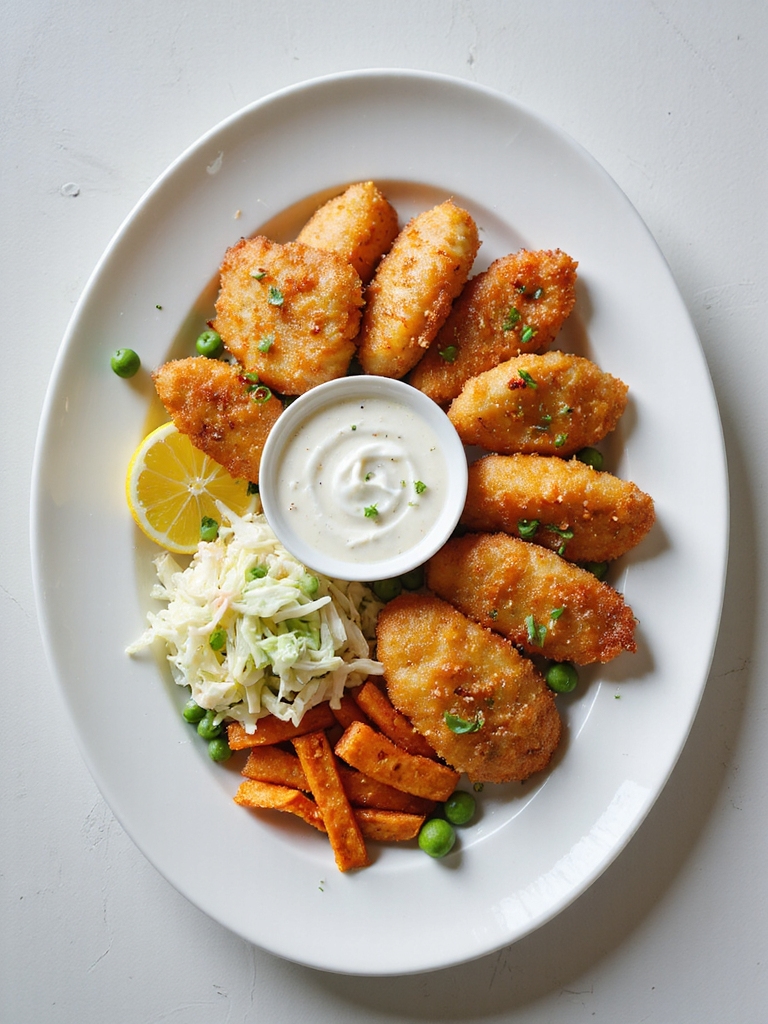 veggie packed crispy fish fingers