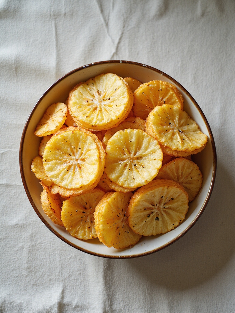 vinegar kissed peppery crispy chips