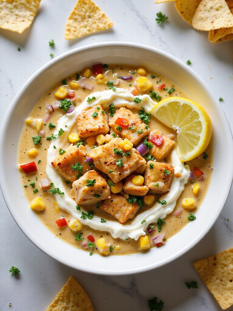 warm cajun catfish corn dip