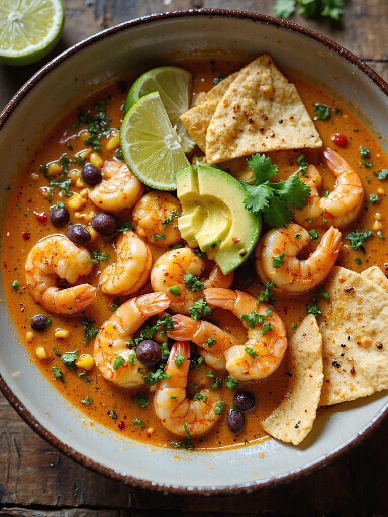 warm creamy spiced shrimp