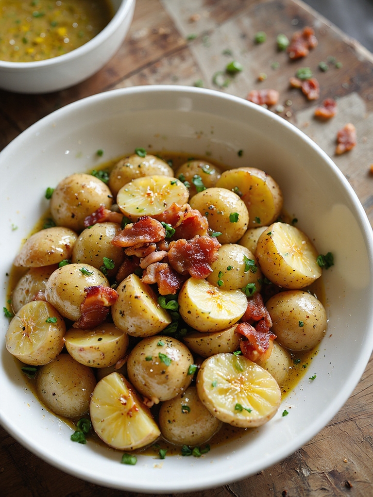 warm dijon fingerling potato salad