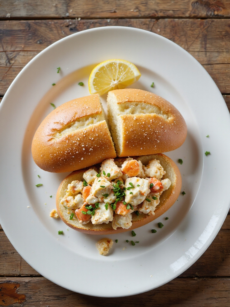 warm old bay crab roll