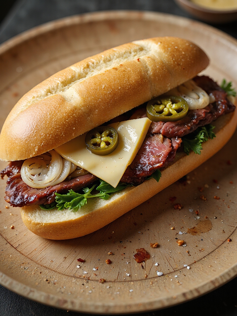 warm shredded roast beef sandwiches