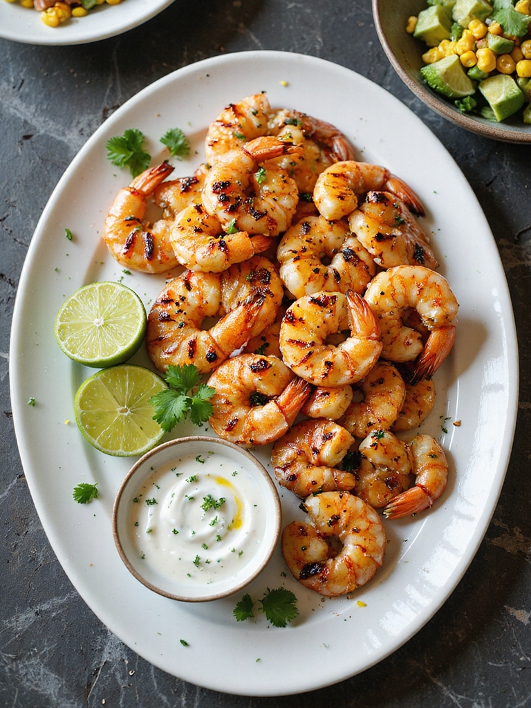 zesty charred grilled shrimp