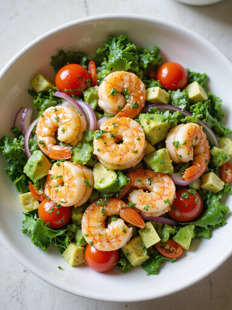 zesty cilantro lime shrimp salad