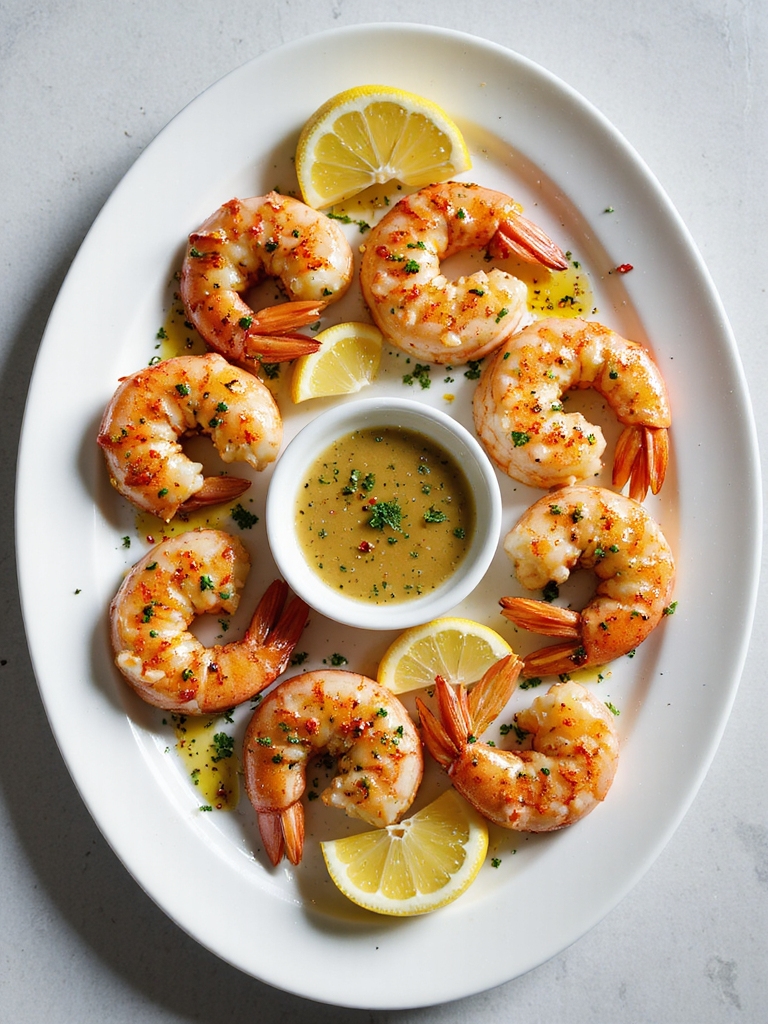 zesty garlicky grilled shrimp