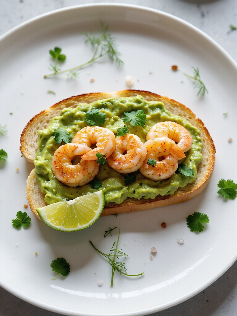 zesty lime cilantro shrimp toast