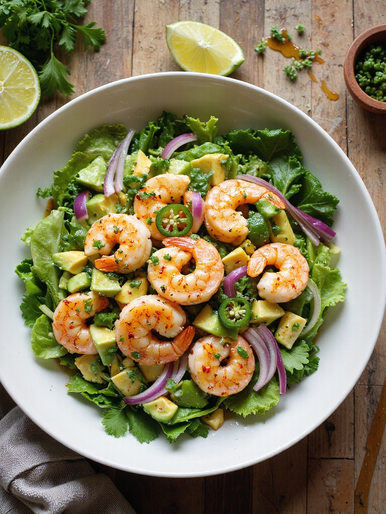 zesty lime shrimp avocado salad