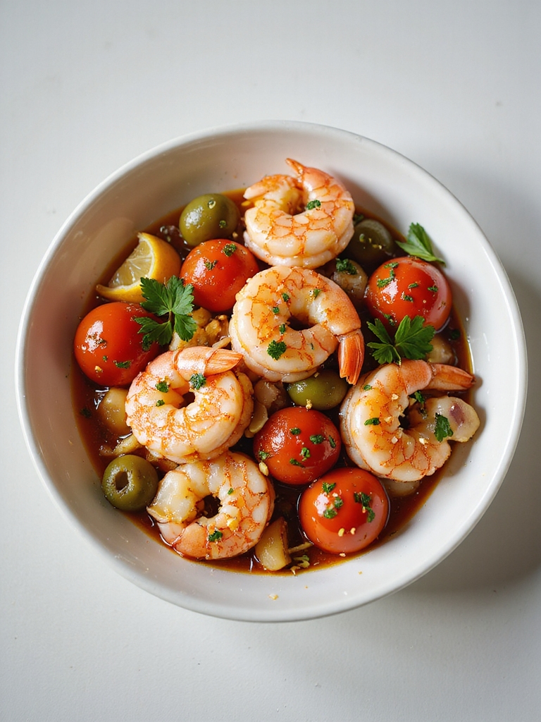zesty mediterranean shrimp skillet