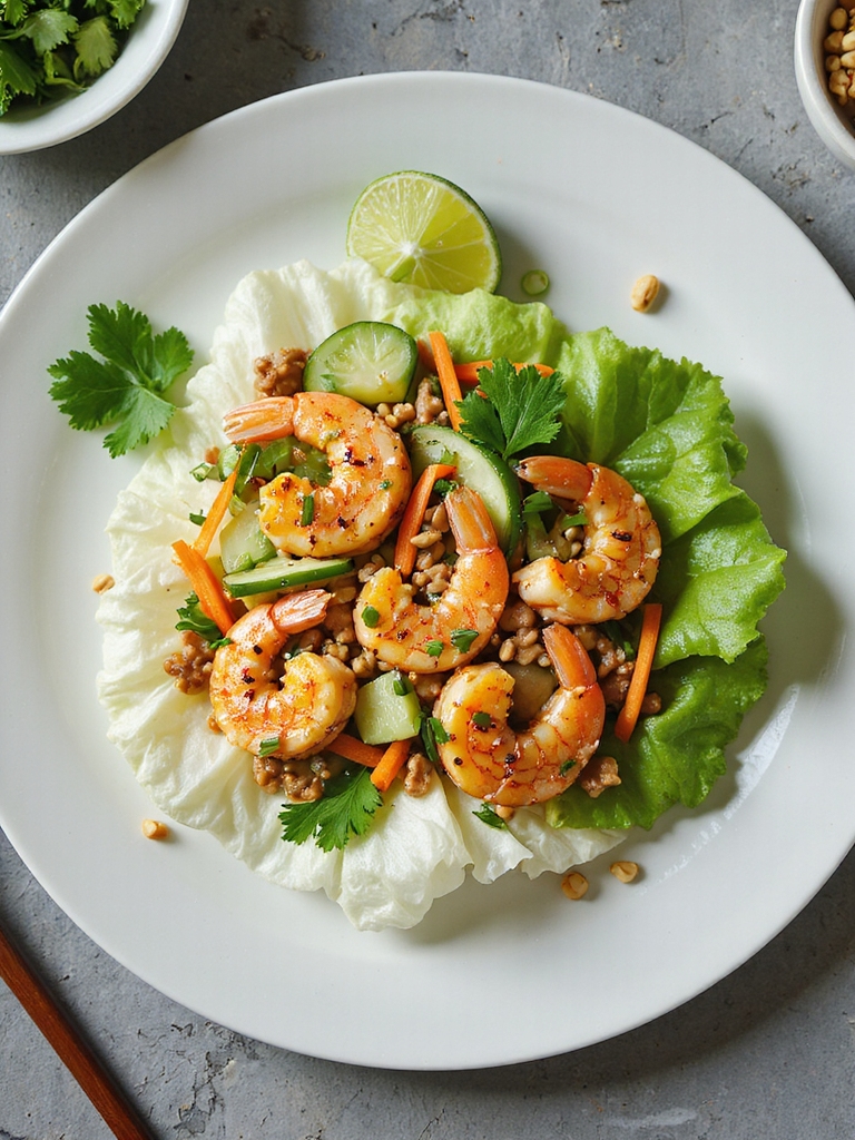 zesty thai peanut shrimp