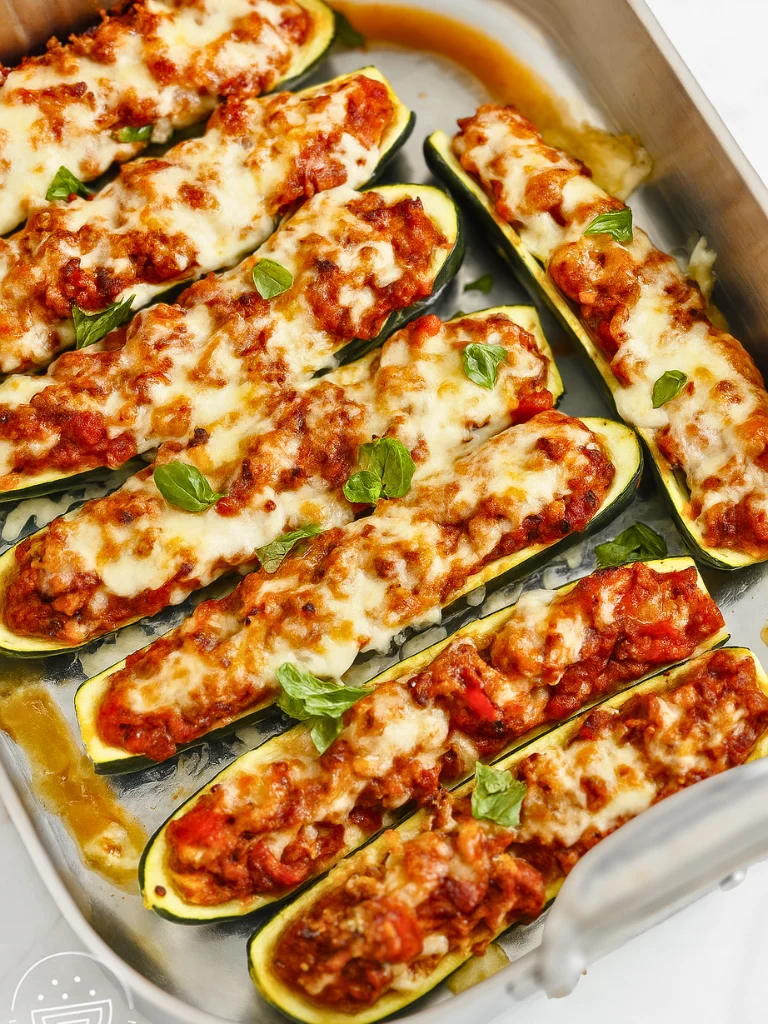 Zucchini Ground Beef Boats